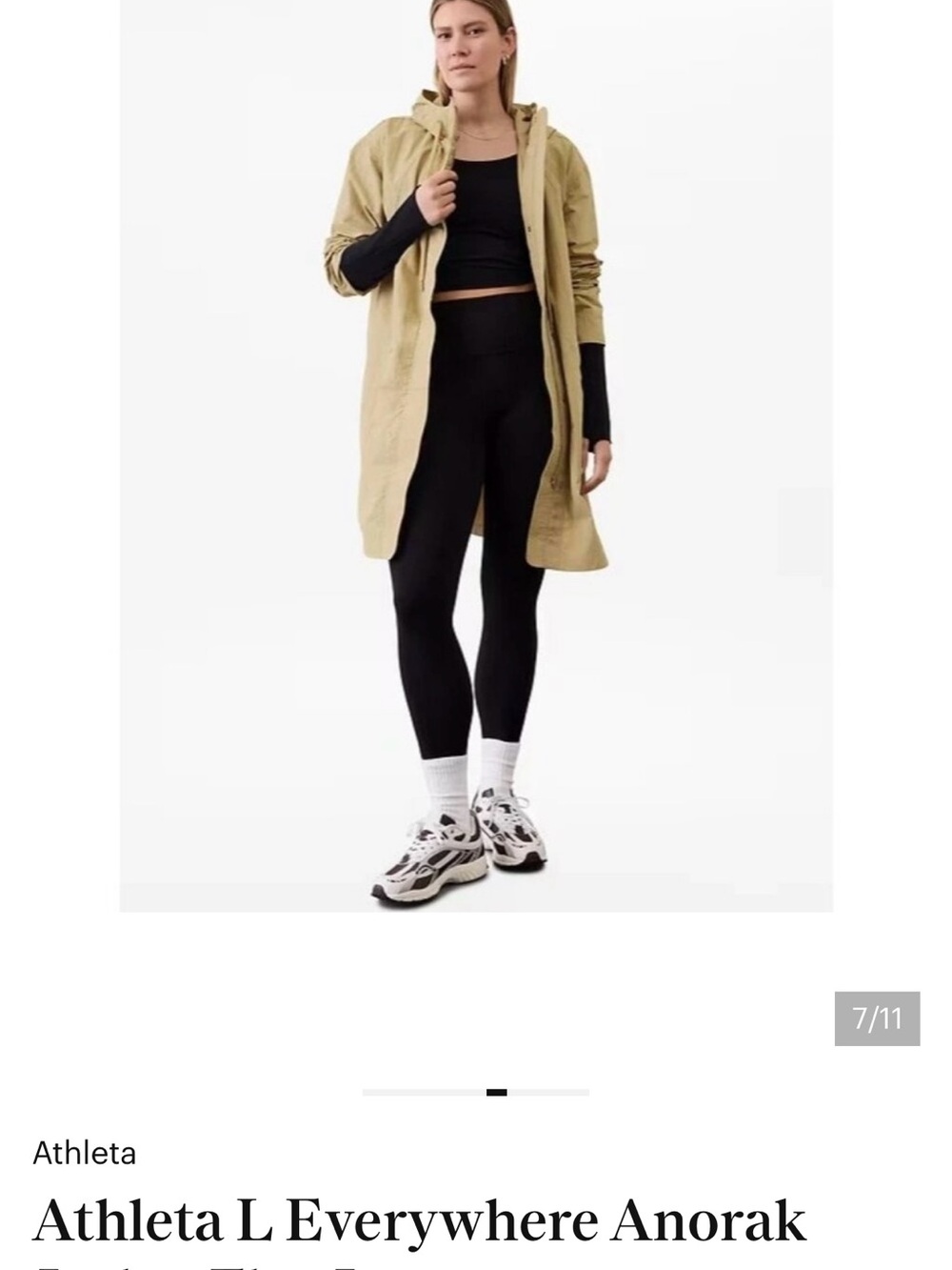 Athleta Anorak trench raincoat jacket S M L NWT